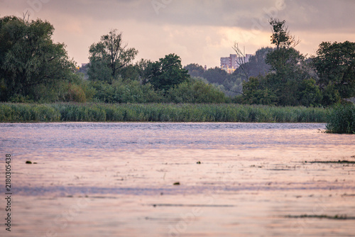 Foto Pregolya river in summer Kaliningrad city