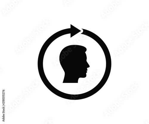 Personal development and human lifecycle icon