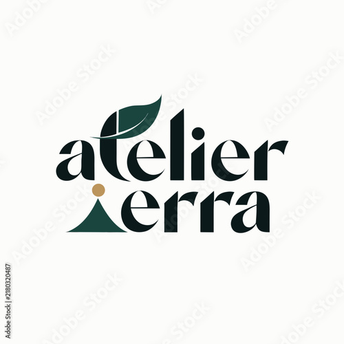 Atelier Terra Elegant Botanical Brand Logo Design
