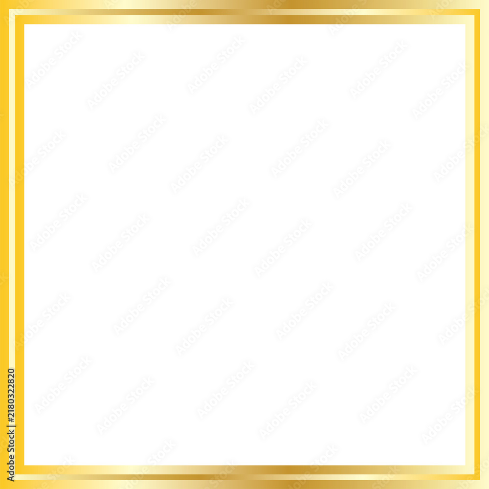 Fototapeta premium Elegant Square Gold Frame Border