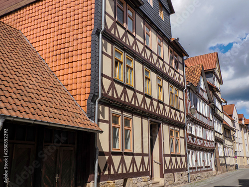 Bild auf Leinwand hann munden historical village Germany