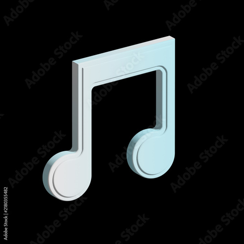3D audio player control button symbol Black background
