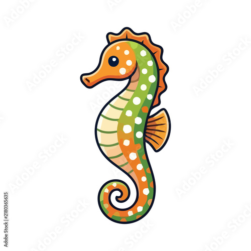 a illustration of sea horse