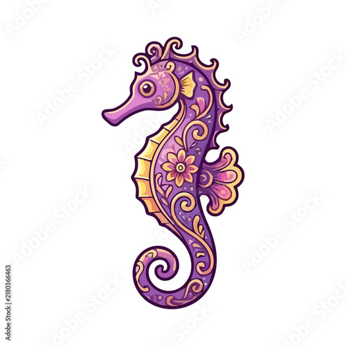 a illustration of sea horse