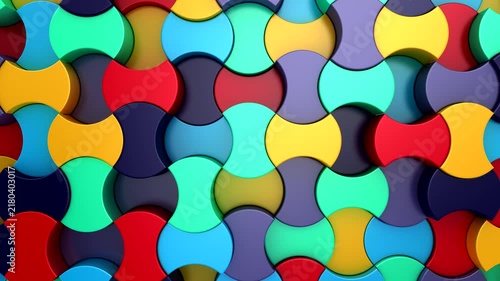 Background of Geometric Shapes. Abstract motion, loop, 3d rendering, 4k resolution
