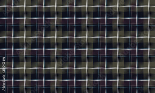Seamless plaid fabric in navy, green, purple, and white tones, ideal for textiles and designing shirts, dresses, skirts, and trousers, adding a distinctive touch to any fashion style.