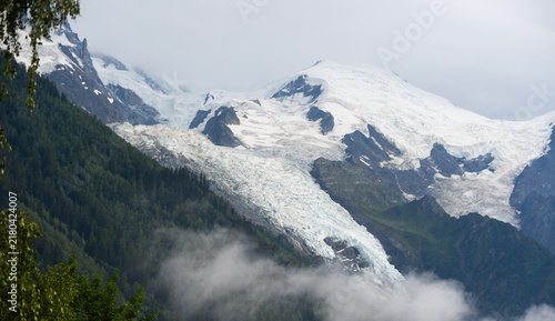 Bild auf Leinwand Mer de Glace Glacier Valley in Chamonix, France