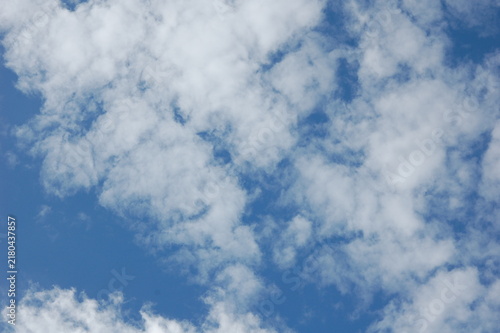 空全体に広がるたくさんの白い雲