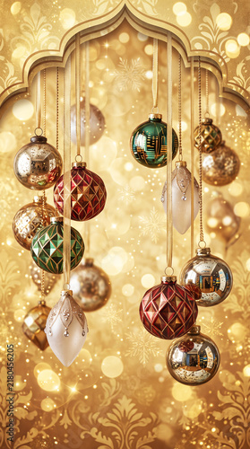 Beautiful and elegant Christmas balls decoration