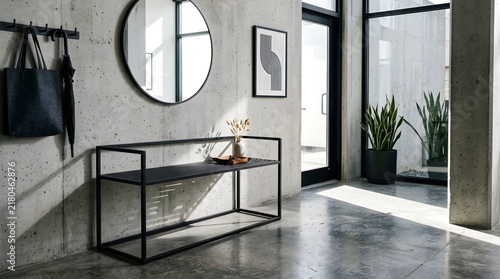 Minimalist entryway bench.