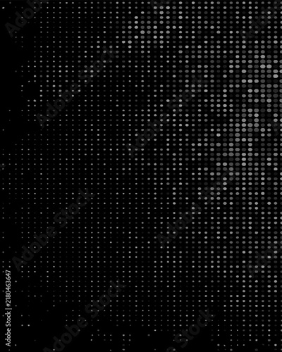 Abstract Halftone Dot Texture Background With Vintage Grunge Screen Print Pattern In Black And White