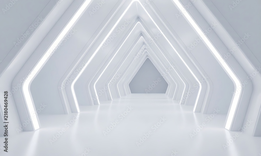 Fototapeta premium empty white corridor