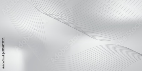 Abstract Wavy Line Background in Minimalist Monochrome Gray Design