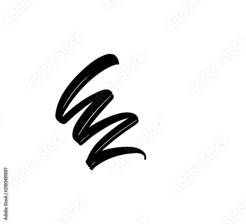 Obraz na plátně Initial Brush Lettering PNG for Branding, Logo, Typography, and Creative Design