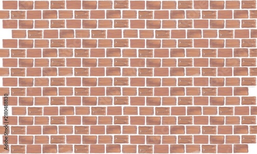 A seamless brick wall texture with warm reddish brown bricks arranged in a regular pattern, suitable for backgrounds, surfaces, and architectural design.