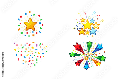 Pixel Art Celebration Icons
