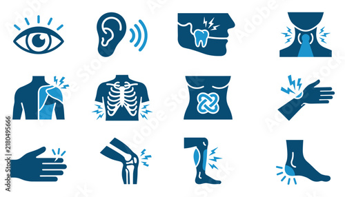 Foto Comprehensive visual representation of human body pain points a detailed examina