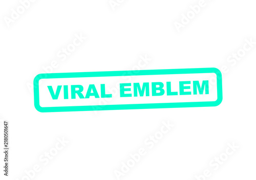 Modern viral emblem badge with green outline and white text illustration
