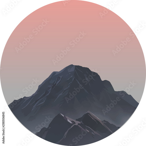 Mountain Landscape Vector Illustration