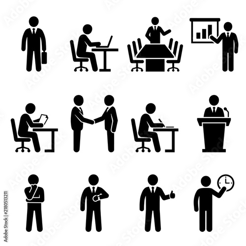 Business People Icon Set Vector Illustration