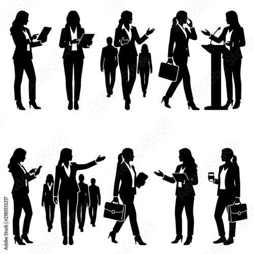 Business Women Silhouettes Collection