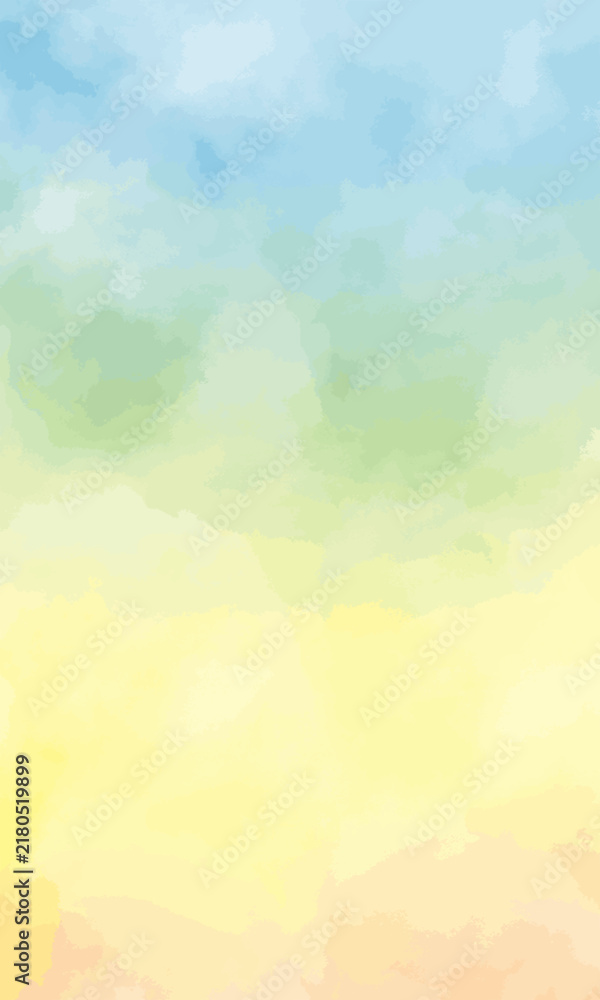 Fototapeta premium 秋の朝焼けの空水彩背景 ベクター