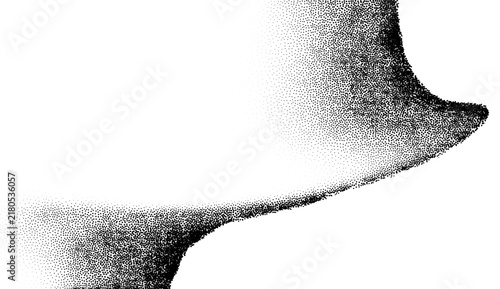 transparent gradient in organic flowing pattern of soft grain and particle undulate vector texture. Abstract floating grainy dust spray gradient