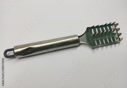 Принти на полотні Manual Stainless Steel Fish Scaler Tool with Serrated Edges