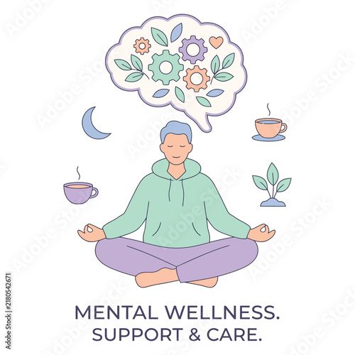 Mental Wellness and Meditation Practice for Calm Mind Health
