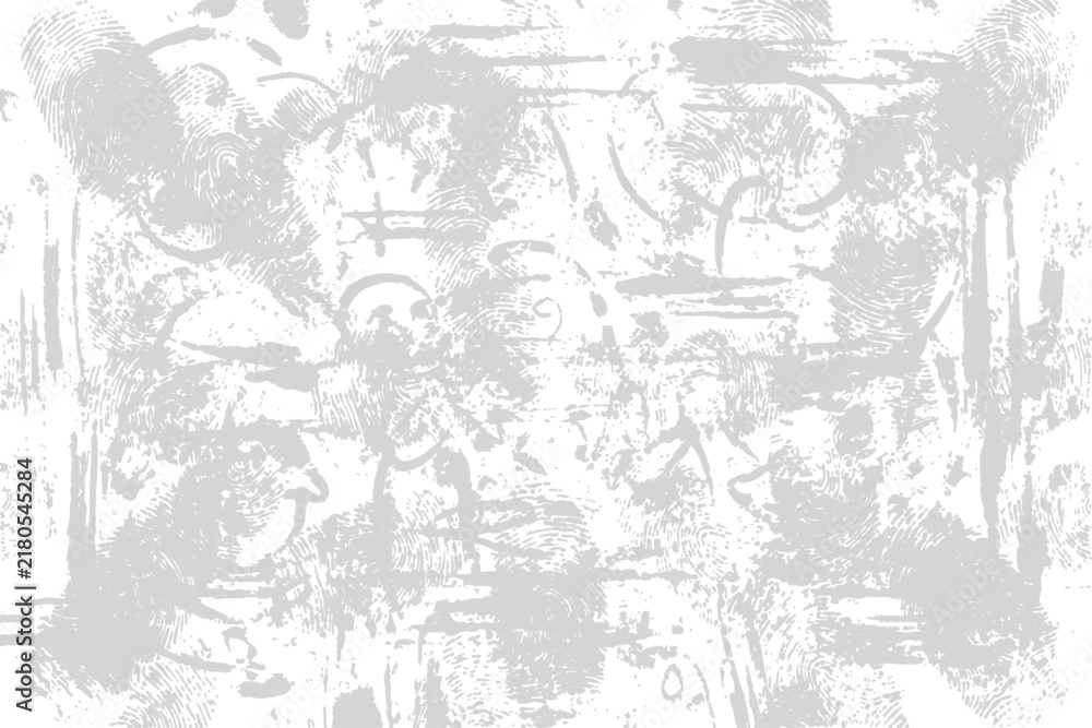 Obraz premium Grungy abstract texture with distressed paint strokes and organic shapes in muted grey tones