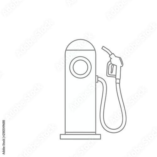 Gas pump and nozzle line art