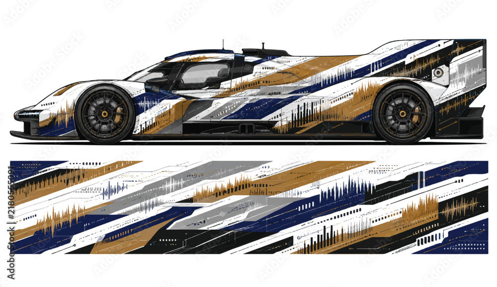 Obraz premium Racing car with colorful design 8.