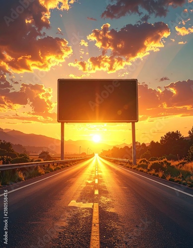 Road sunset