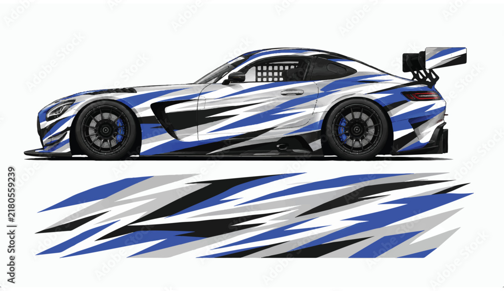Obraz premium Sports Car Racing Vehicle Side View 1.