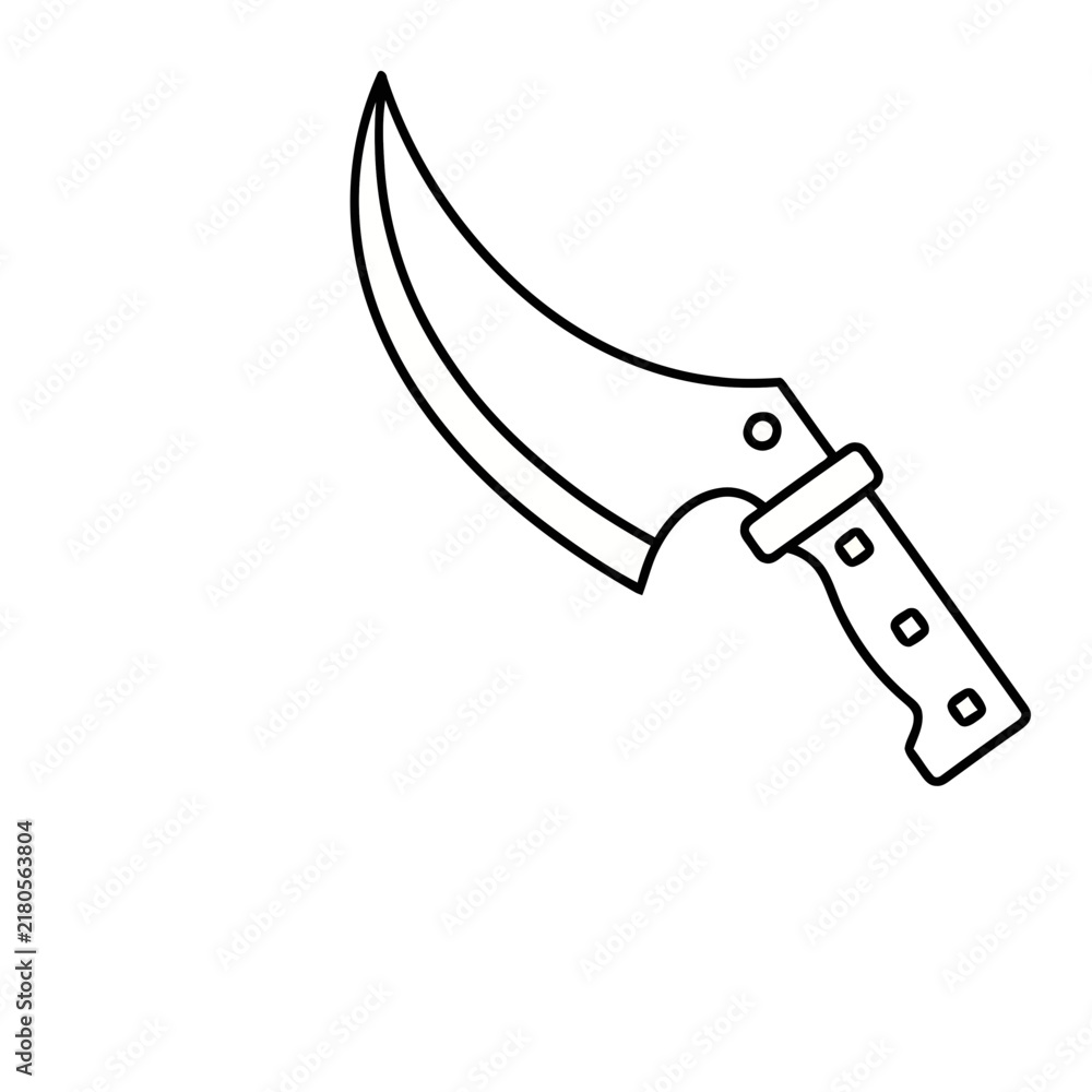Obraz premium Curved Knife Icon