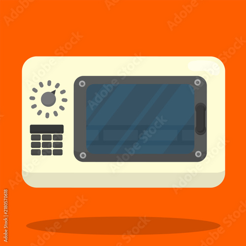 Vector illustration of an oven or microwave. Flat-style design.