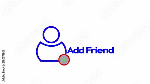 Add Friend User Icon with Plus Sign for Social Network Connection
Add User Profile Icon for Friend Request and Social Media Connection 4k HD Video,