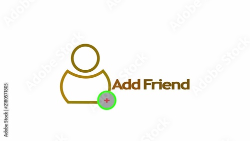 Friend Request and Add User Symbol for Digital Communication
User Avatar Add Button for Social Media Friendship and Networking 4k video,