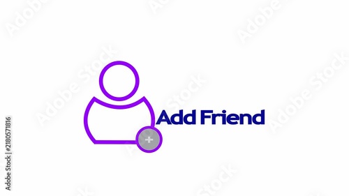 Add Friend Symbol with User Avatar and Plus Button
Social Media Add Friend Icon for User Connection and Networking 4k HD Video,