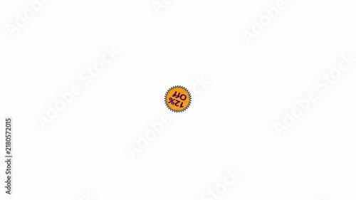 Special Offer 12% Off Promotional Badge Motion Graphic 4k HD Video,