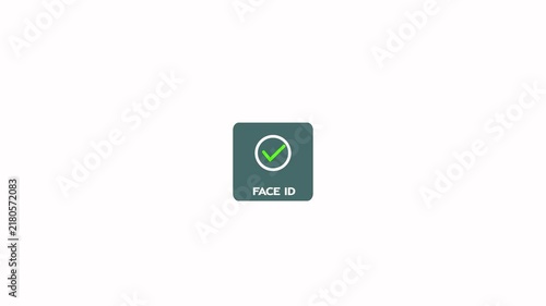 Face ID Technology Symbol for Biometric Smartphone Security
Facial Recognition Scan Icon for Mobile Device Authentication HD Video,