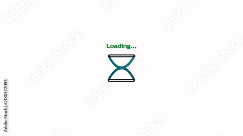 Time Passing Hourglass Icon Animation with Minimal Design Time Countdown and Deadline Hourglass Animated Icon 4k Video,