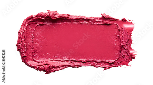 Foto Vibrant fuchsia pink lipstick swatch featuring thick creamy texture with artisti