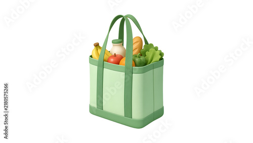 grocery bag shopping food fresh healthy