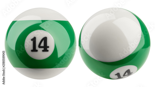 Billiard ball, pool, snooker, isolated, full depth of field