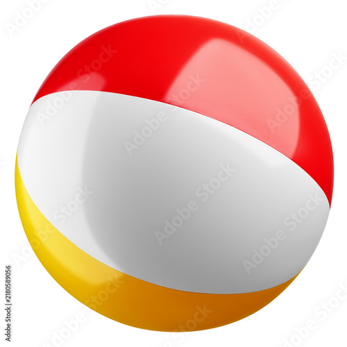 Beach Ball, isolated, full depth of field