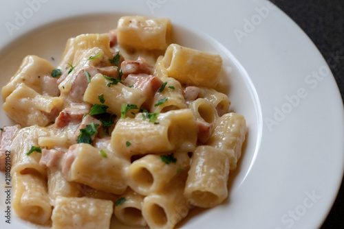 Obraz na plátně Bright Rigatoni Alla Valdostana With Fontina