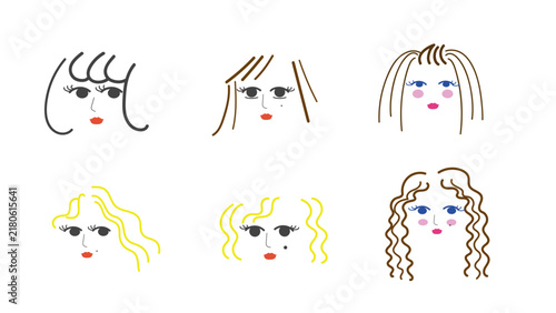 Six Women Faces Illustration – Female Portraits Collection