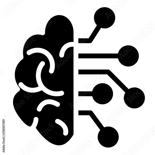 brain AI simple icon