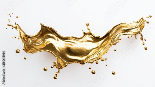 Golden Liquid Splash